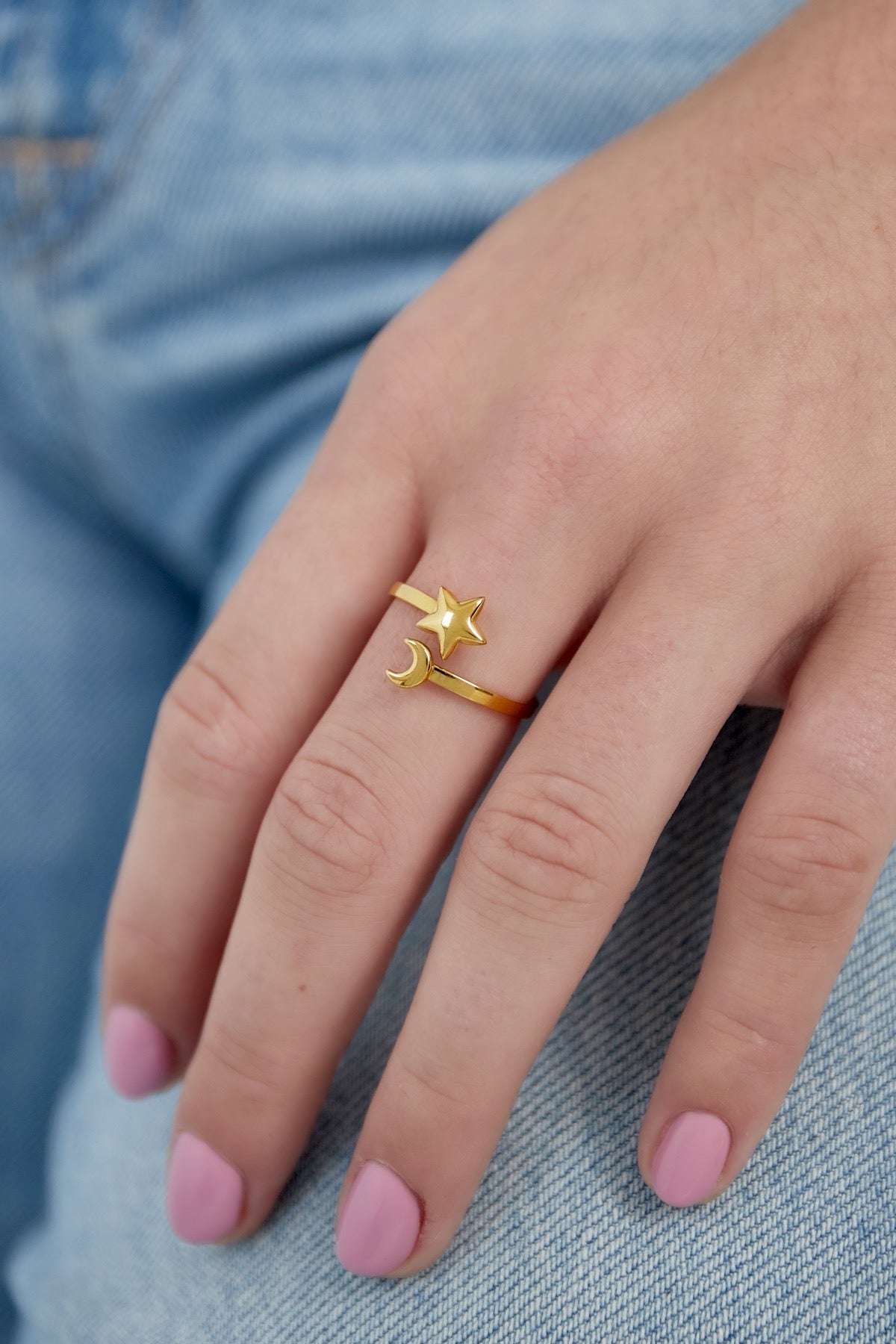 Star moon ring