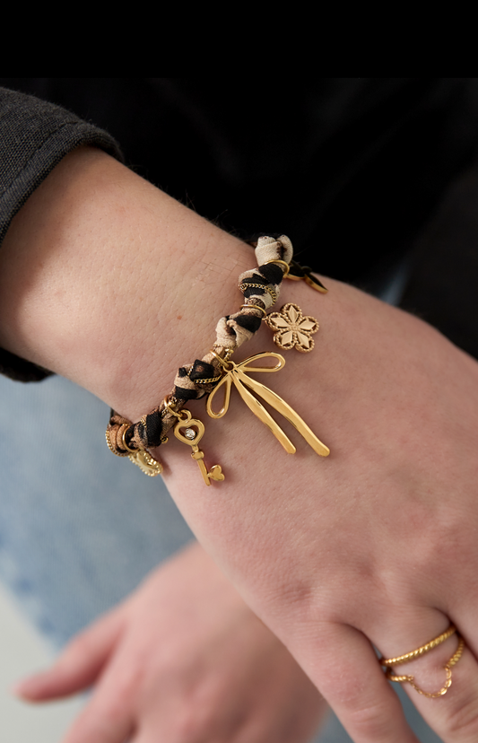 Leopard bedel armband