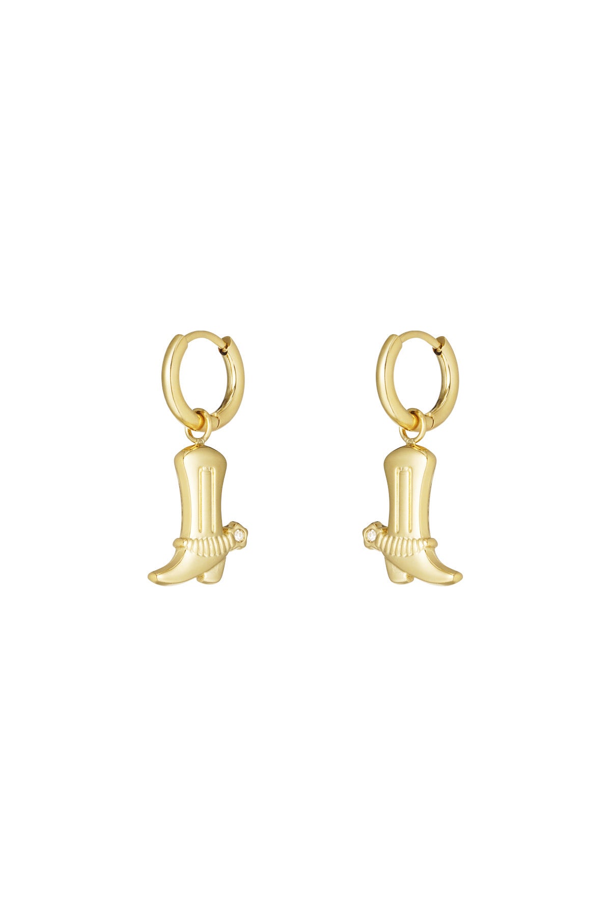 Cow boy boots earrings