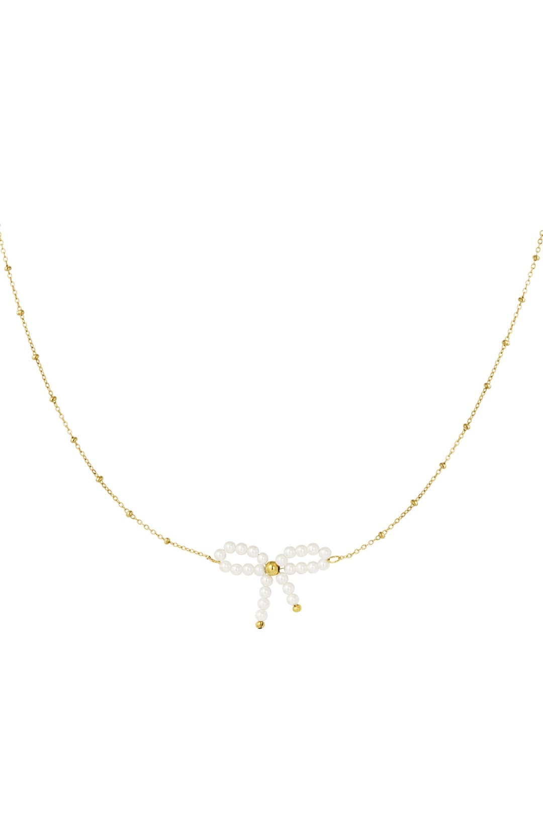 Parel strik ketting