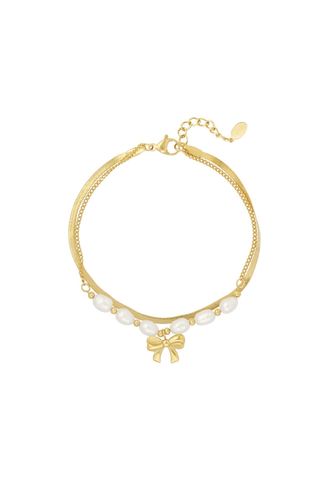 Parel strik armband