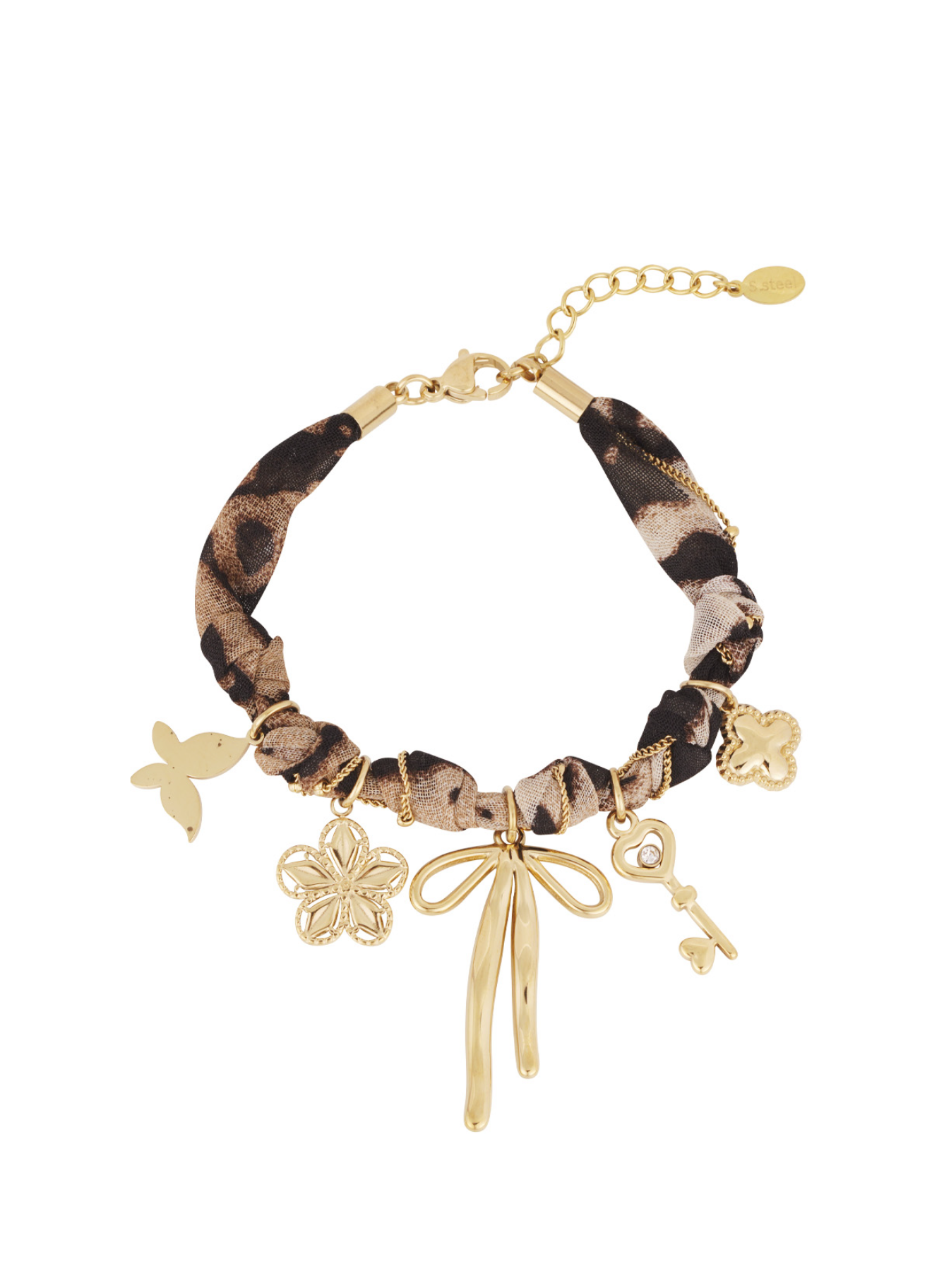 Leopard bedel armband