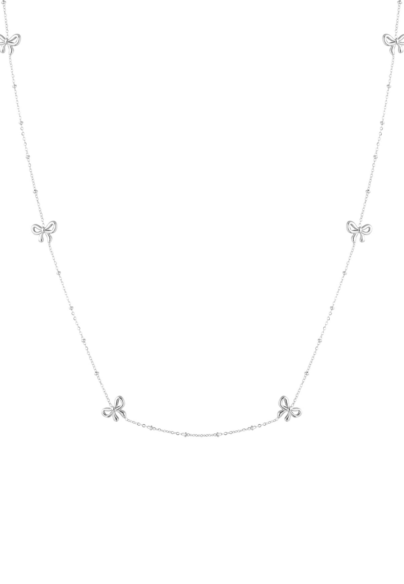 Long bow necklace