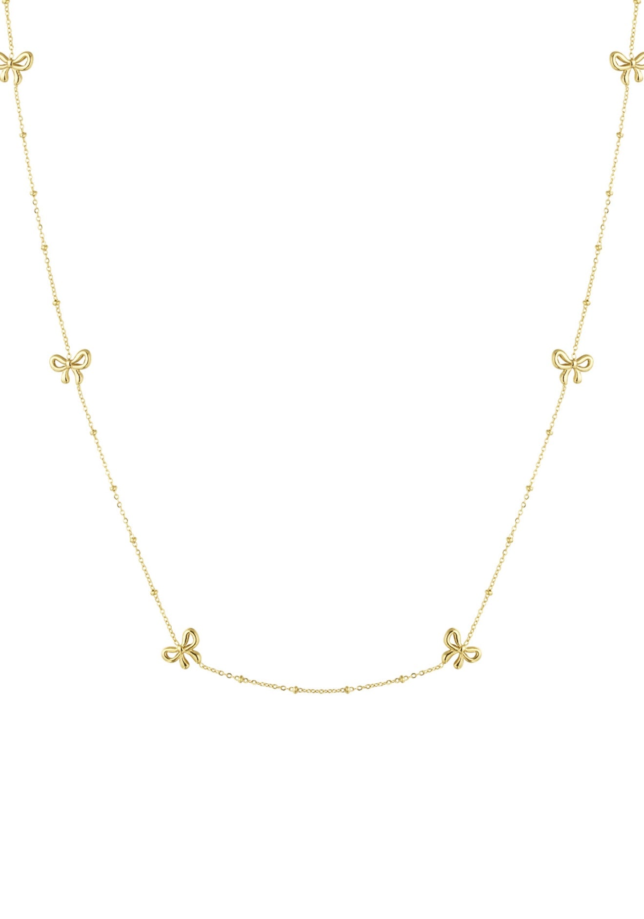 Long bow necklace