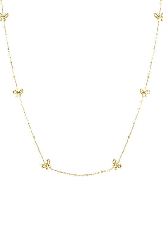 Long bow necklace