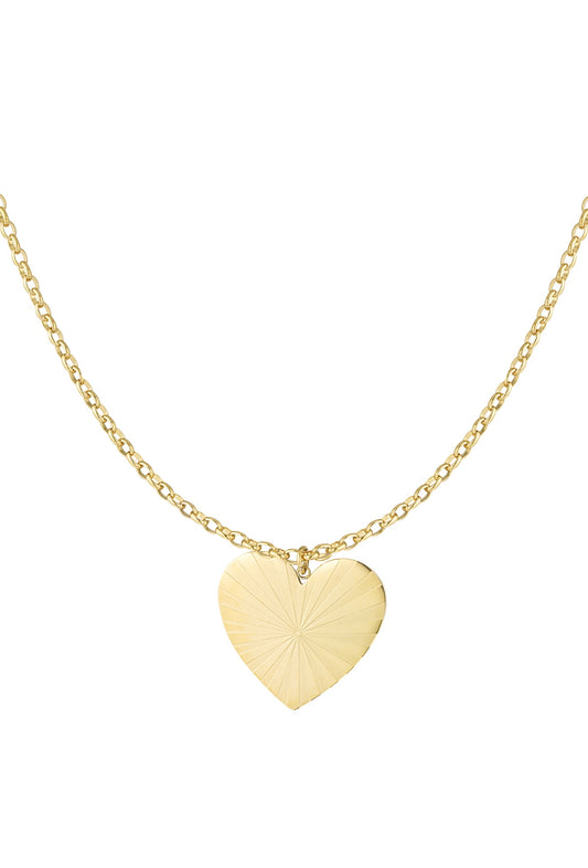 Long big heart necklace