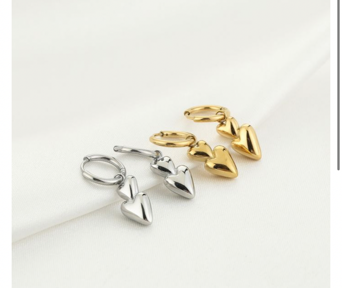 Mira hartjes oorbellen