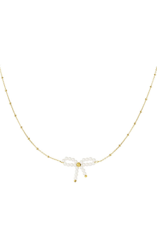 Parel strik ketting