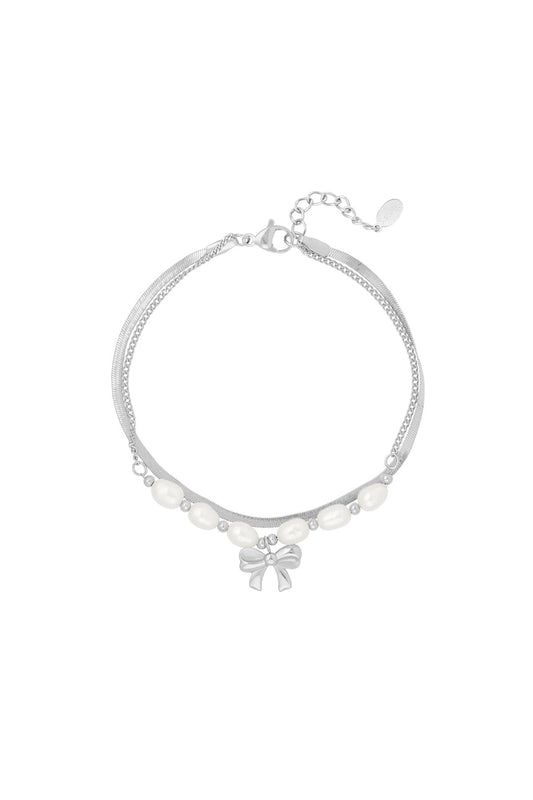 Parel strik armband